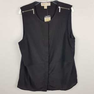 Michael Kors Black Sleeveless Top Medium NWT